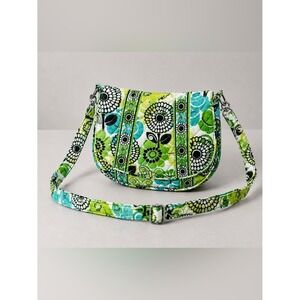 Vera Bradley Saddle Up Crossbody Bag Limes Up Purse Bohemian Retired
